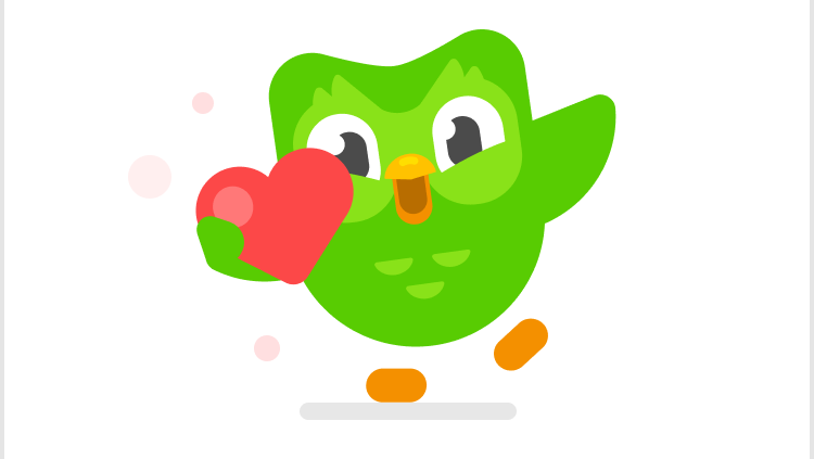 duolingo's logo, duo the owl