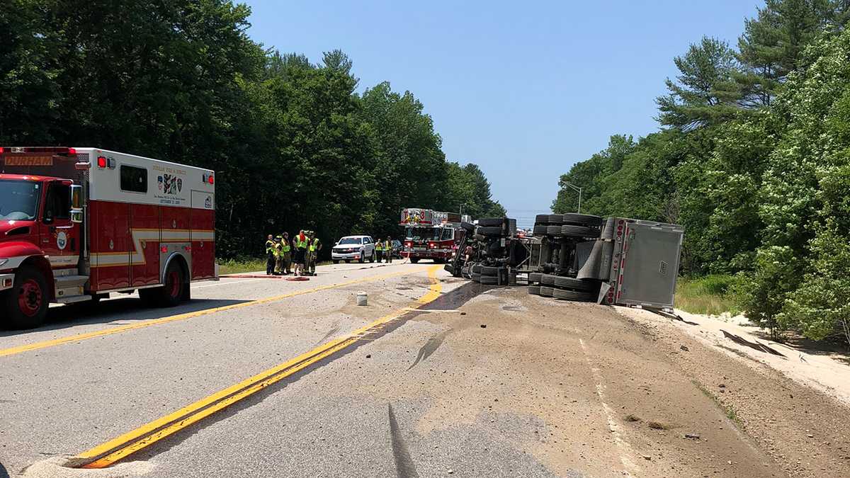 Route 4 closed in Durham after rollover crash