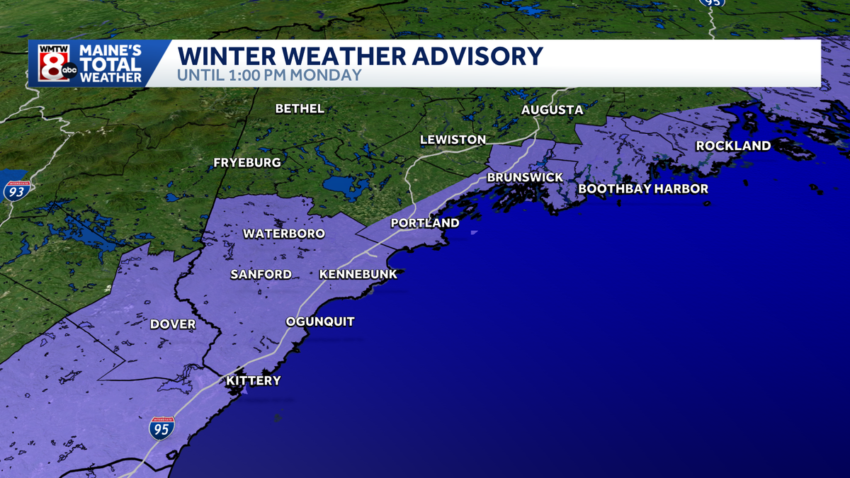 Snow comes to a quick end in Maine with cold temperatures behind it