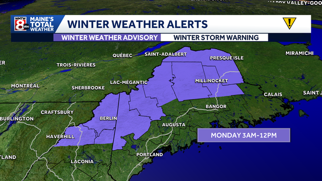 Flood threat in Maine as heavy rain and high winds move in