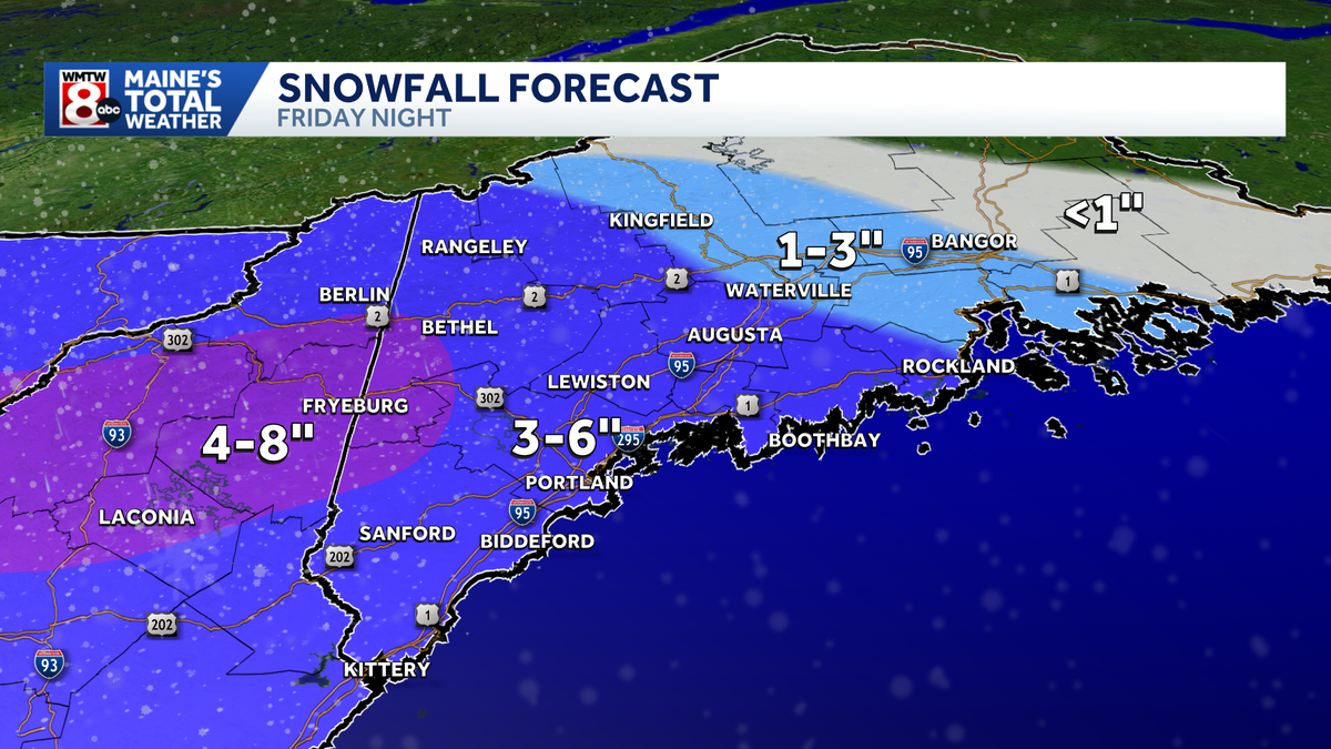 Winter storm warning issued for part of Maine; winter weather advisory for more