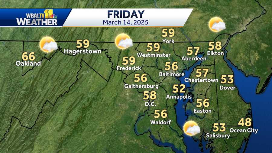 WBAL Weather 7Day Forecast, Forecast Maps