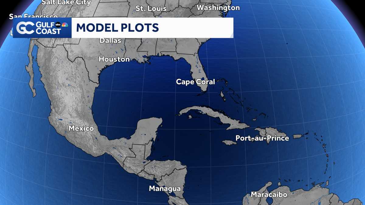 Potential Tropical Cyclone 9 Maps, track and spaghetti models