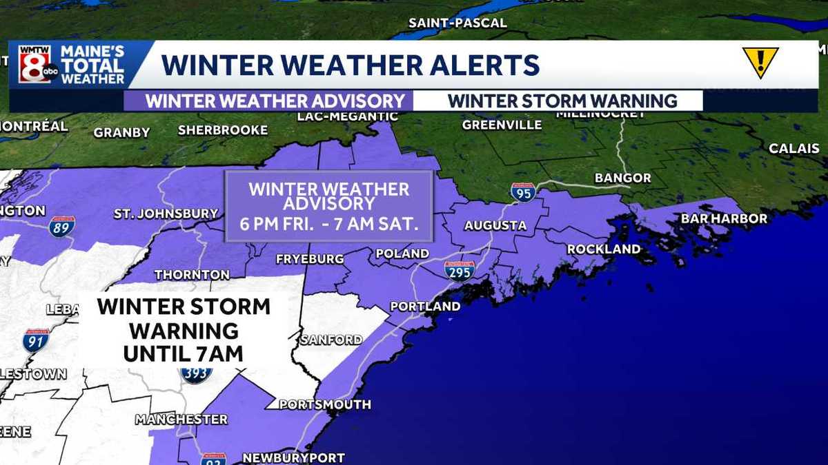 Maine sees snow last through the night