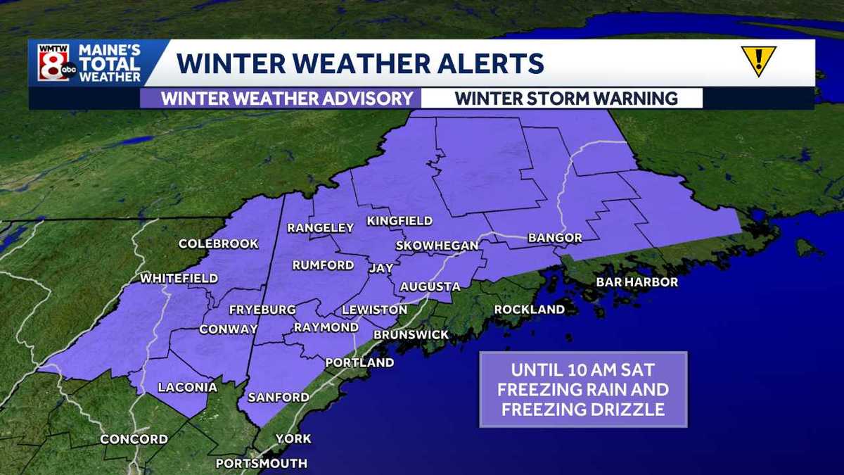 Black ice possible: Winter Weather Advisory issued for much of Maine