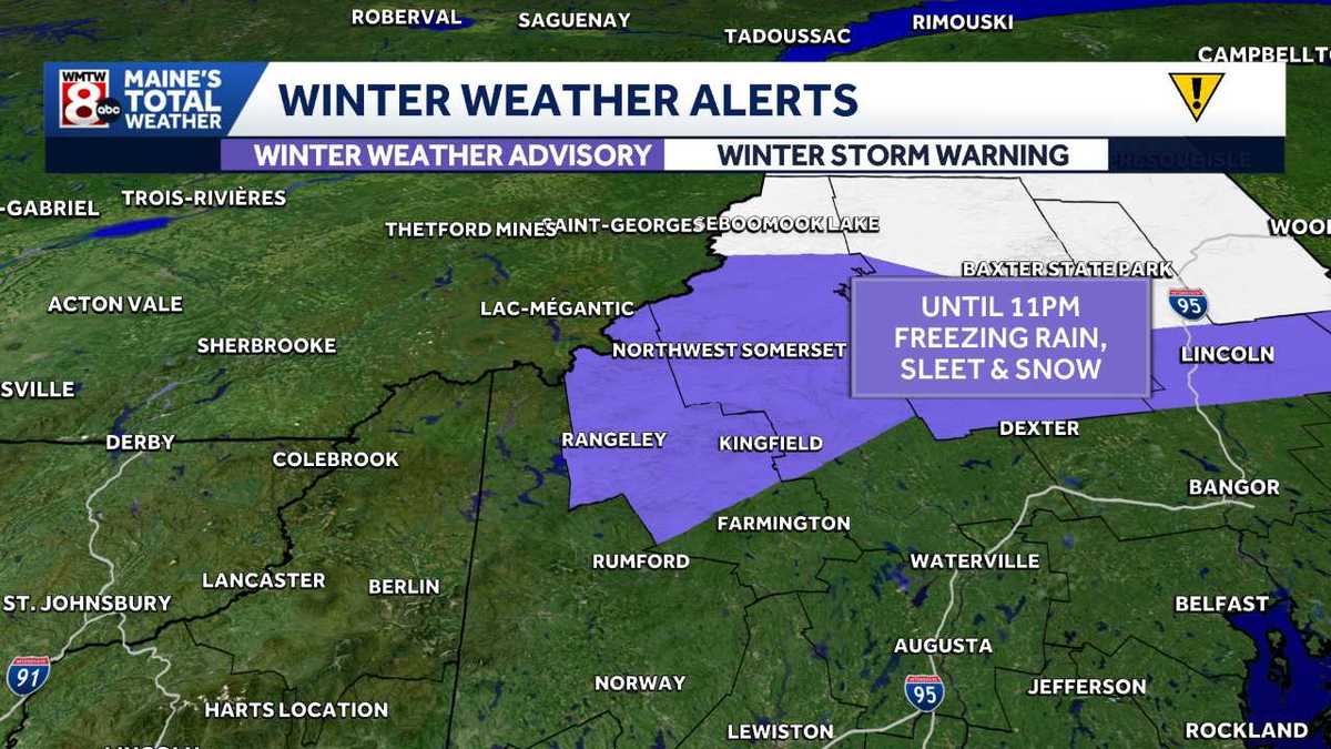Winter weather advisory in effect due to sleet, freezing rain in forecast