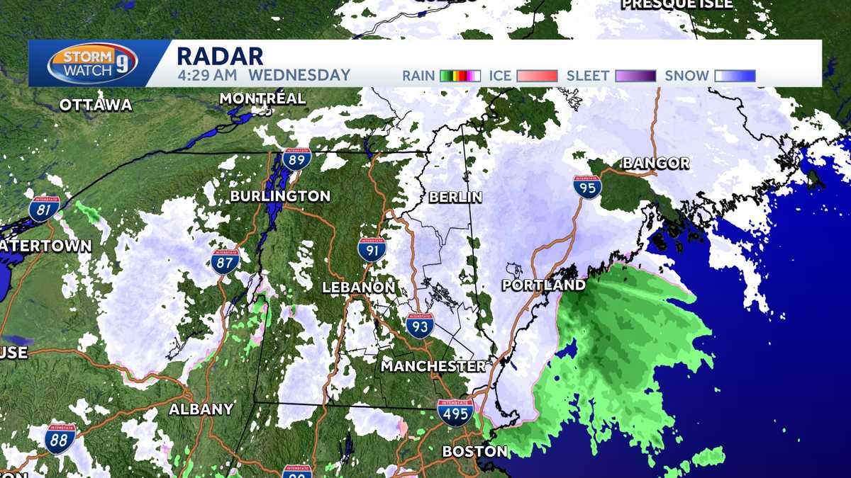 New Hampshire weather update Snow tapers off