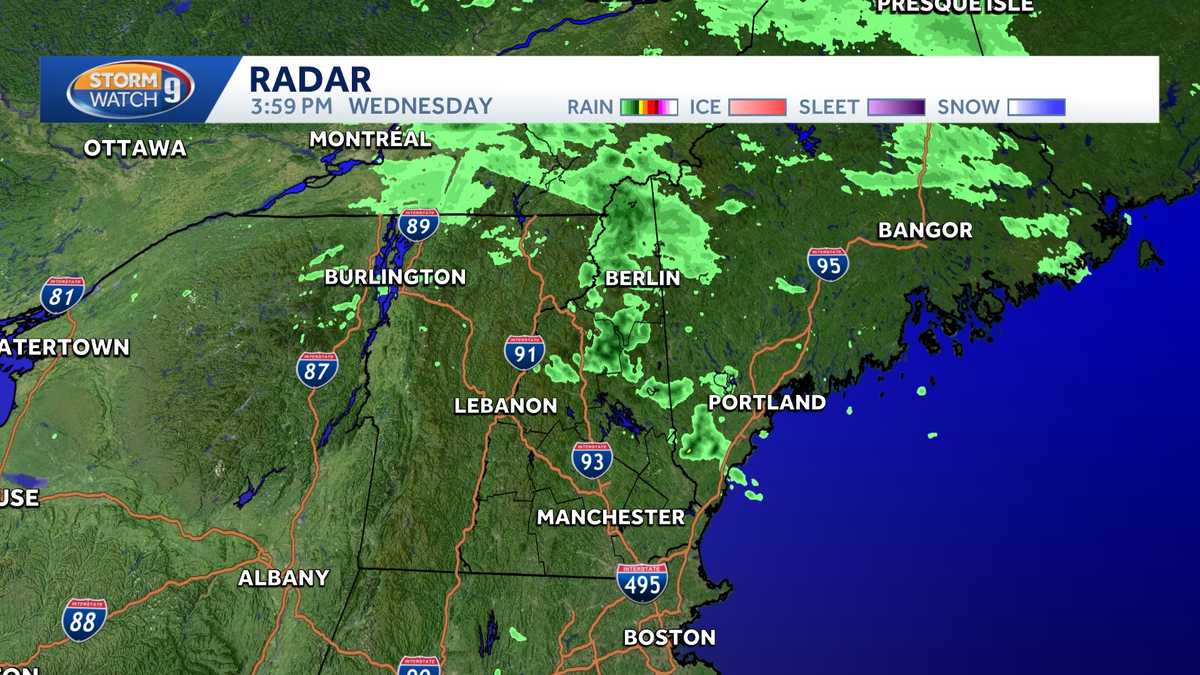Milder Wednesday ahead for New Hampshire with scattered afternoon shower chances