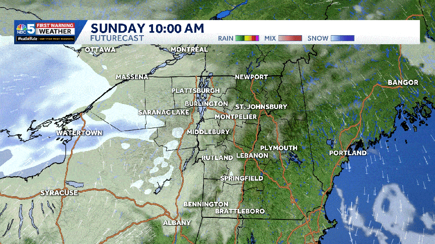 Mountain snow and valley rain could make for tough commute Thursday in Vermont, New York