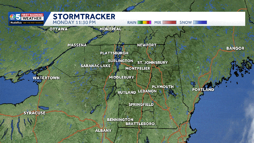 Some strong storms Tuesday, followed by rain in Vermont, New York