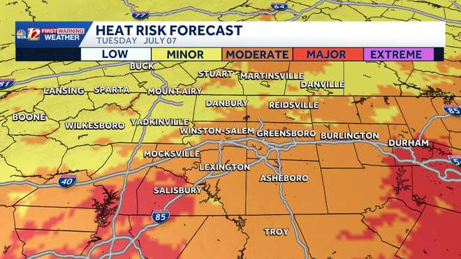 Humidity rising in the Carolinas | Summer heat and severe storms