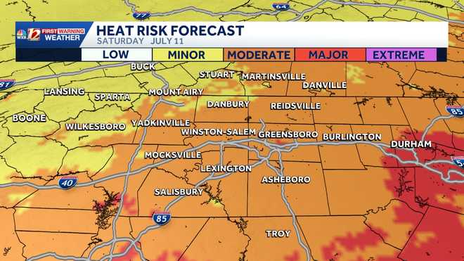 Humidity rising in the Carolinas | Summer heat and severe storms