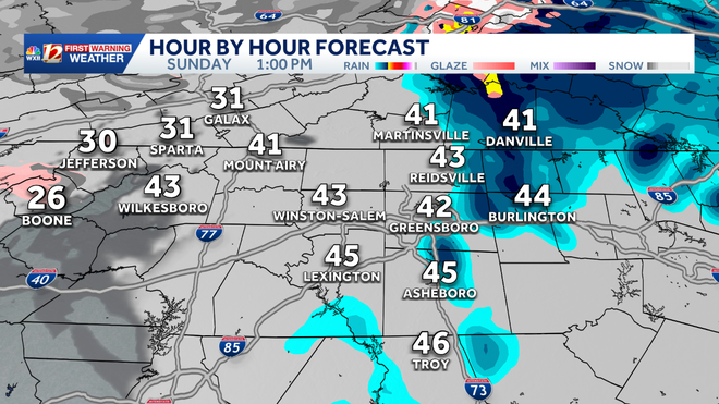 Hour-by-hour: Tracking cold, soaking rain Tuesday in North Carolina