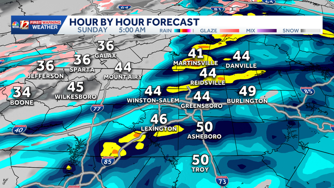 Hour-by-hour: Tracking cold, soaking rain Tuesday in North Carolina