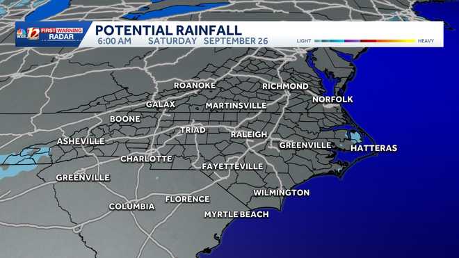 lluvias potenciales en carolina del norte y virginia
