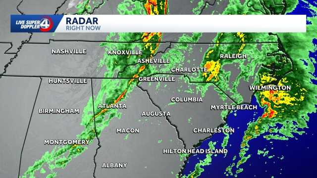Scattered showers possible after severe weather moved through Sunday morning  WYFF4 Greenville