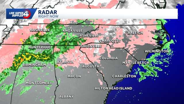 Freezing rain, sleet arrives in the Upstate, Western North Carolina, and Northeast Georgia