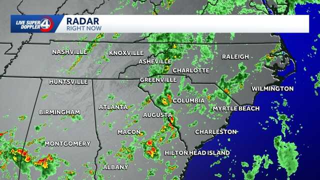 South Carolina: Rainy holiday weekend