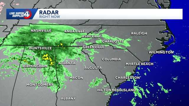 Rain late Friday into Saturday in Upstate South Carolina; sunshine returns Sunday