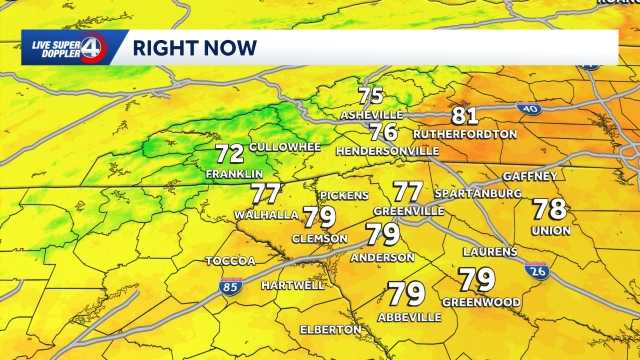 Temperatures on the rise today