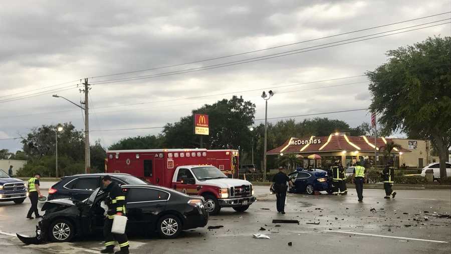 Two injured in 3-vehicle accident in Titusville