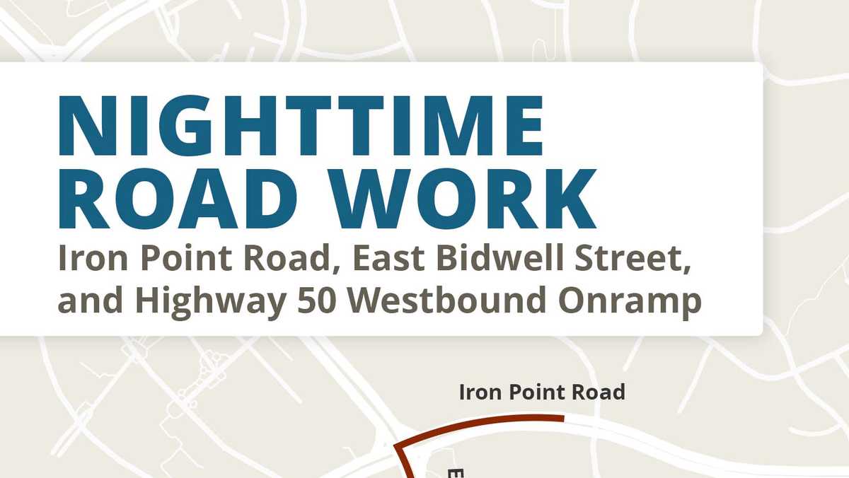 Folsom roadwork to impact ﻿Highway 50 nighttime access