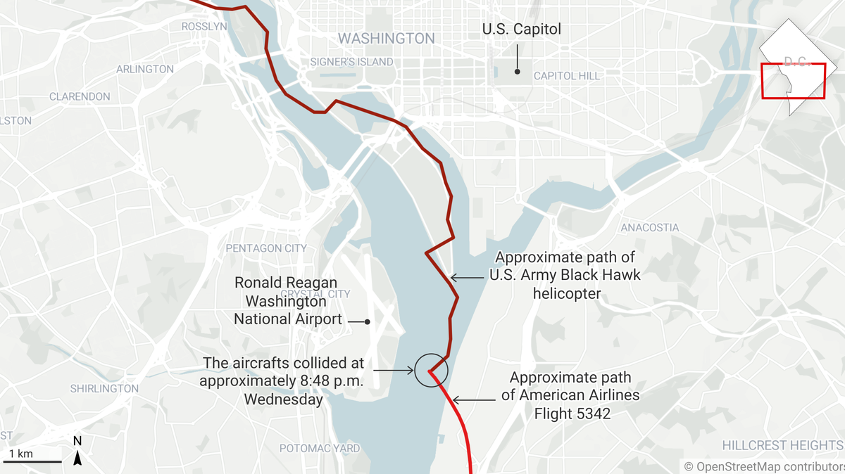 Map See the paths of the plane and military helicopter that collided