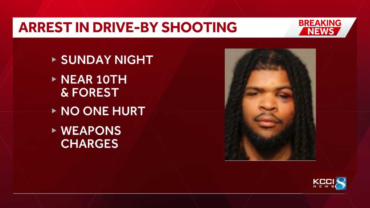 Des Moines man charged in connection to alleged drive-by shooting
