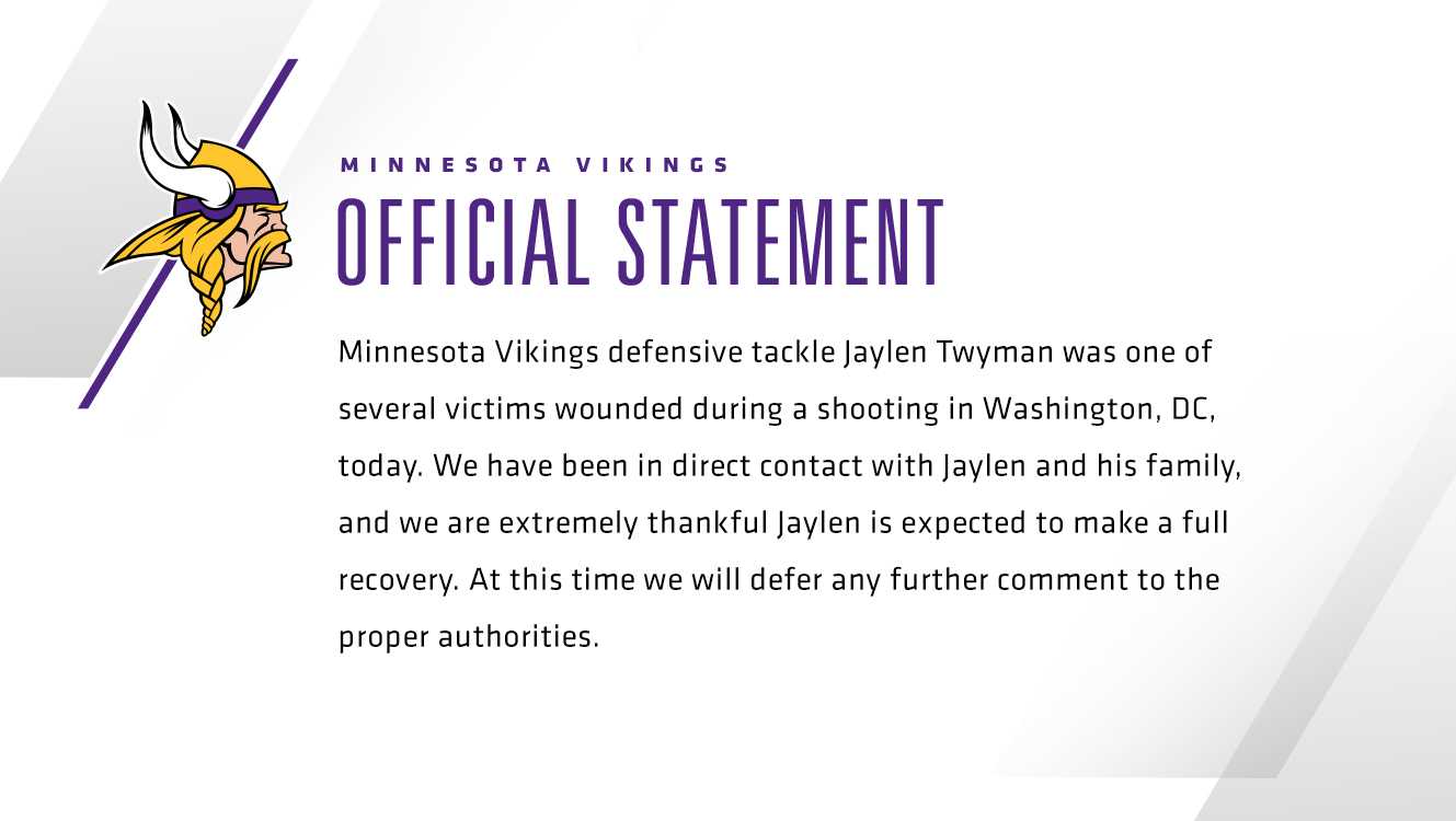 Vikings rookie Jaylen Twyman recovering from gunshot wounds