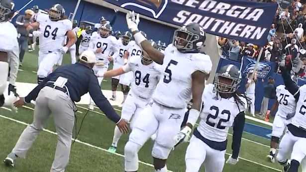 Youth ProSphere #1 White Georgia Southern Eagles Endzone Football