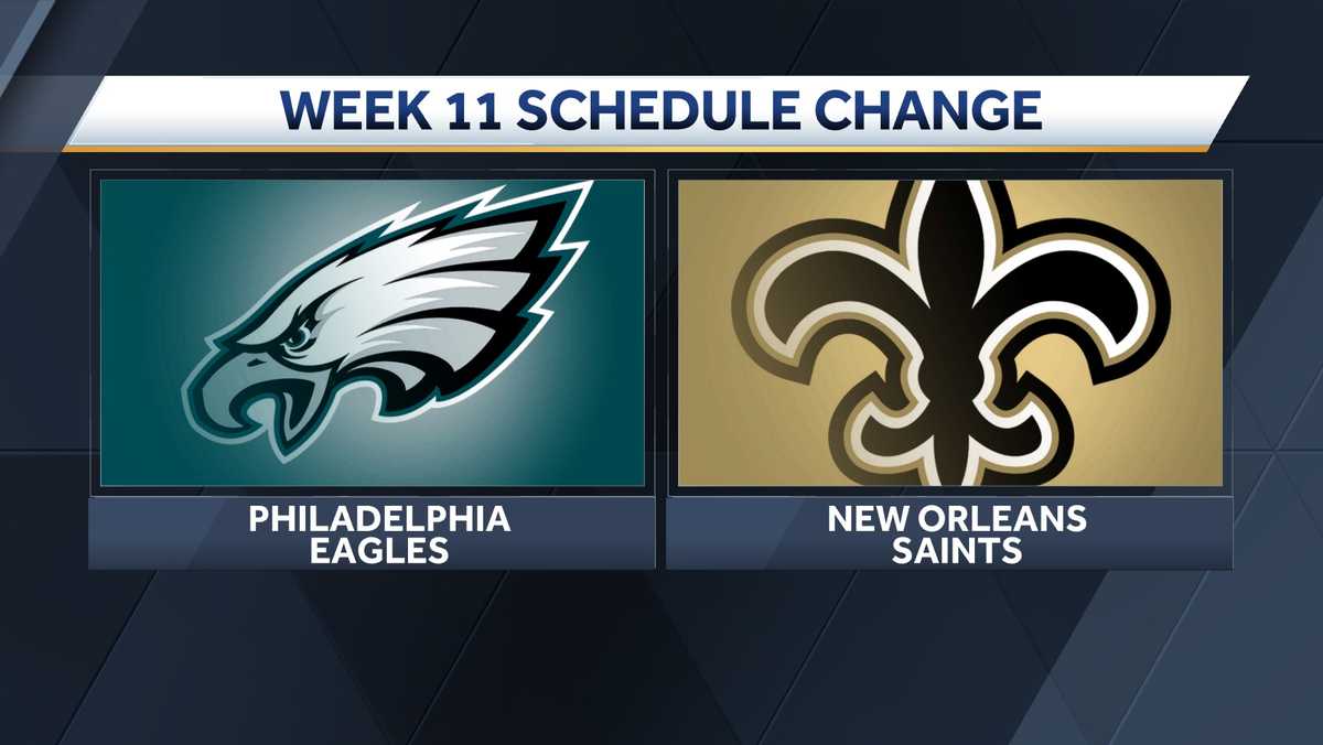 NFL moves start time of Nov. 18 EaglesSaints home game