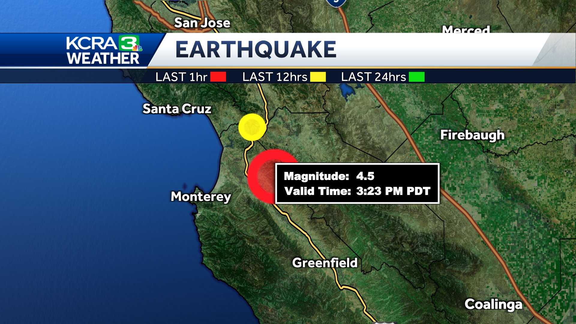 4.5 magnitude earthquake shakes in Central Coast area