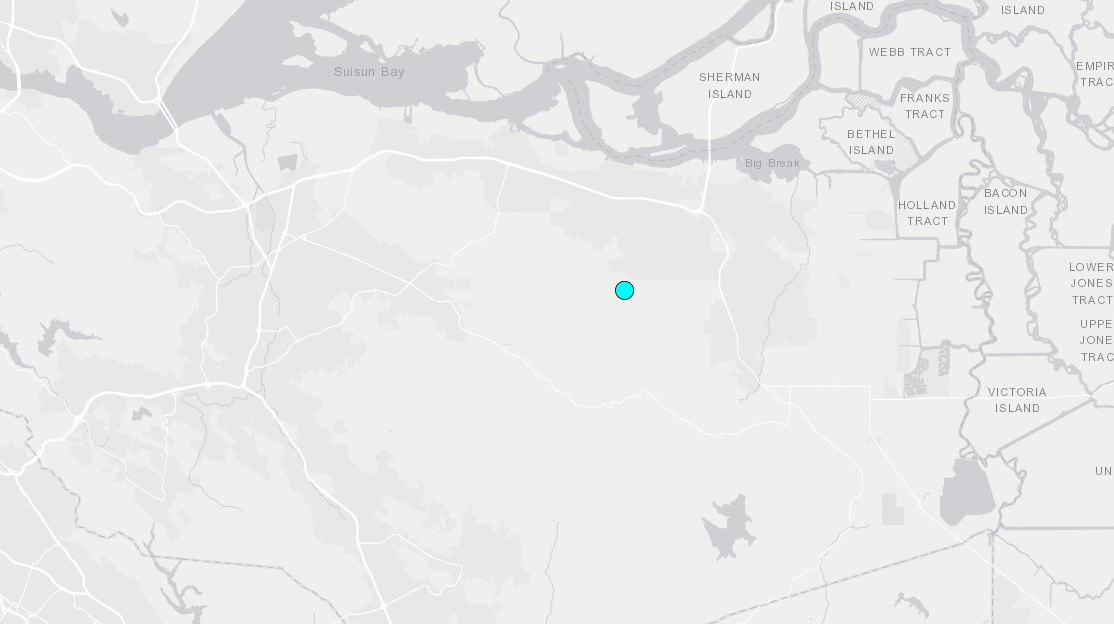 An earthquake of magnitude 3.8 has been reported in the Bay Area