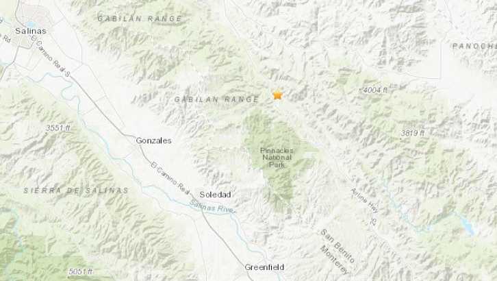 magnitude 3.3 earthquake near pinnacles