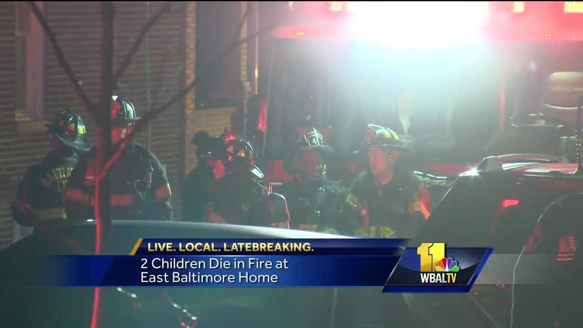 Images: 2 children die in east Baltimore house fire