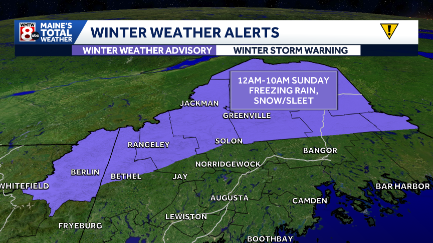 Winter Weather Advisory in effect Easter Sunday