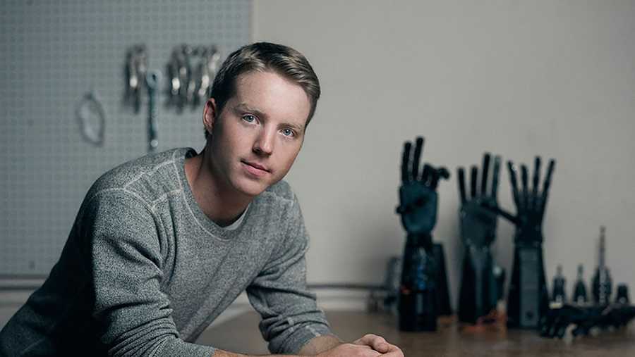 Easton LaChappelle is the founder of Unlimited Tomorrow, a company that designs low-cost, 3D printed prosthetic limbs that can be operated with the mind.