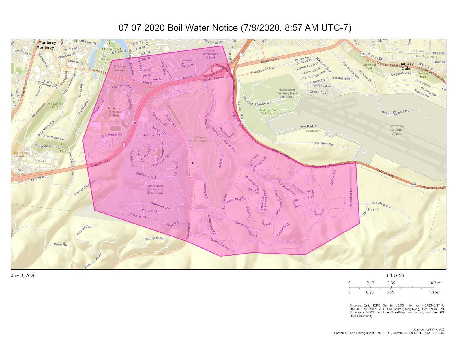 Boil Water Notice Issued For Del Monte Area Of Monterey