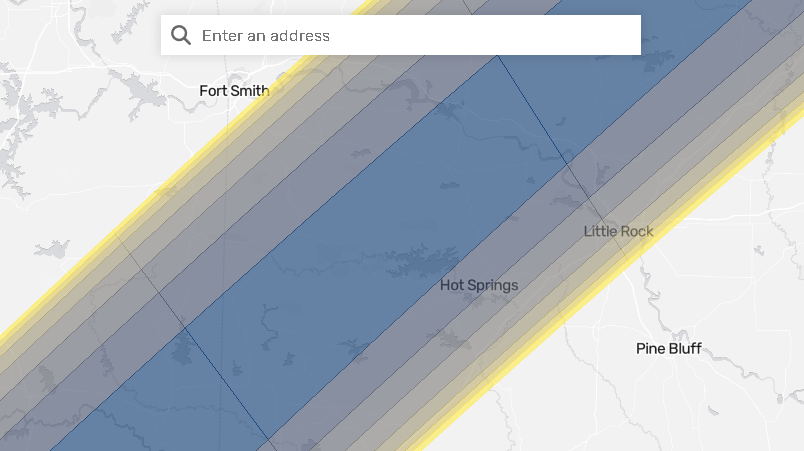 Arkansas eclipse map 2024: Every spot in the path