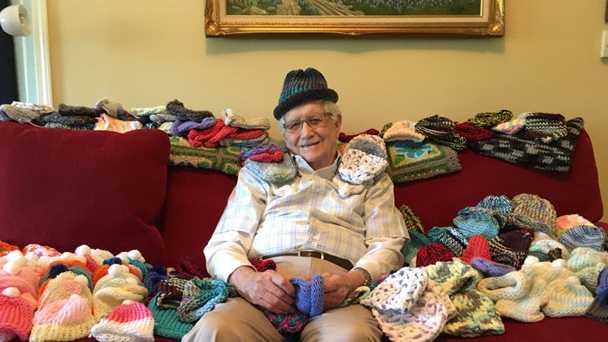 Ed Mosely is an 86-year-old grandfather whose new hobby is bringing joy to the Northside Hospital NICU.