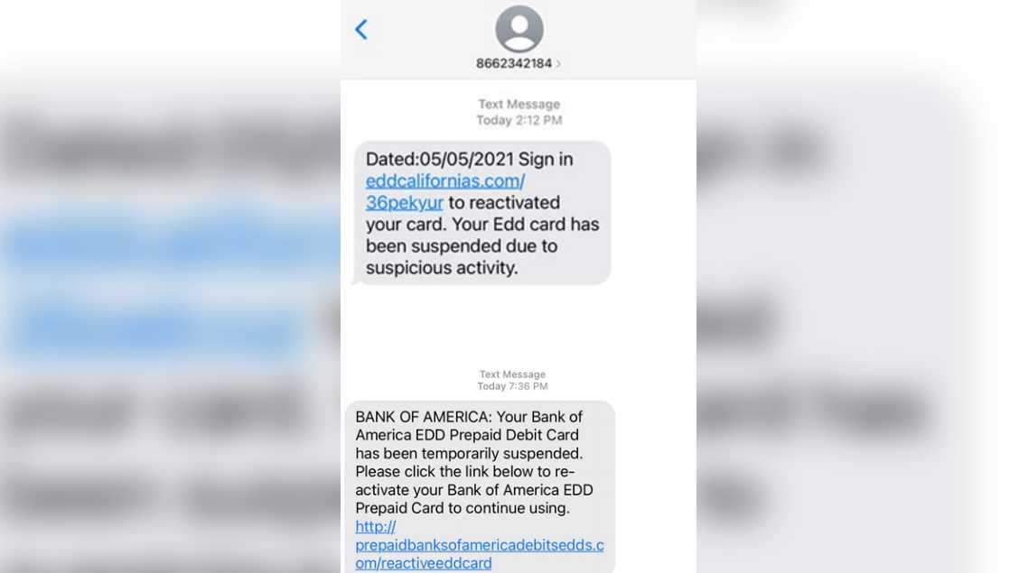 edd scam text