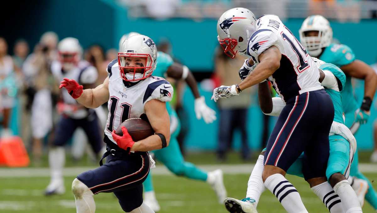 Julian Edelman becomes first New England Patriots receiver with 100-yard  game this season 