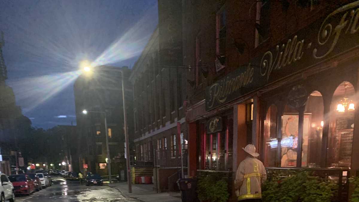 Water main break floods streets in Boston's North End