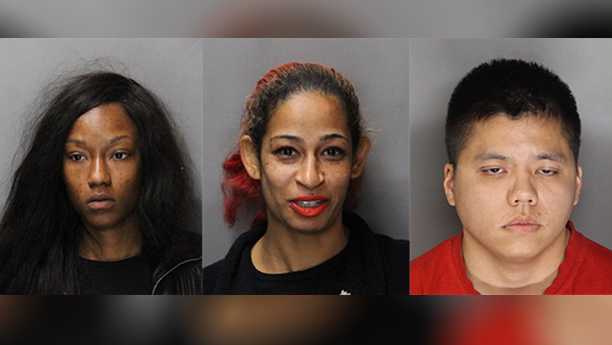 Destiny Pettway (left), Maria Westley (middle) and Disney Vang (right) were arrested on Monday, Dec. 26, 2016, in connection to child sex trafficking.