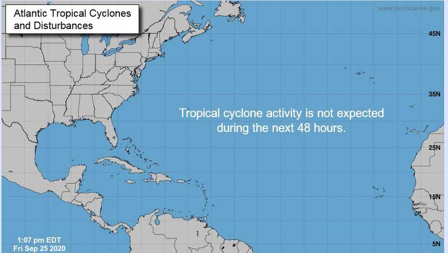 National ﻿Hurricane Center Atlantic Outlook For Sept. 25﻿