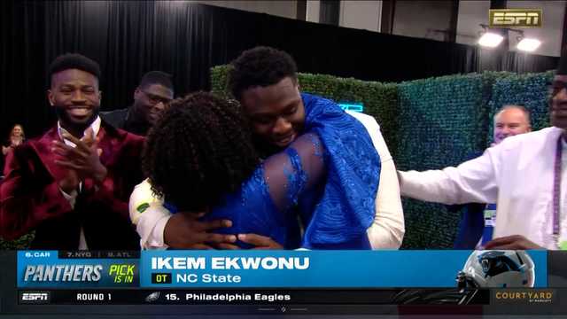 Carolina Panthers select Ikem Ekwonu with sixth pick in NFL draft