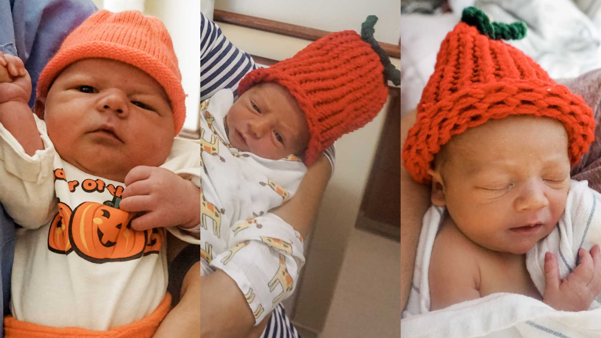 Knitted newborn store hats for hospitals