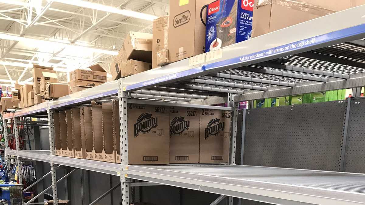 Shoppers again stocking up on paper products, leaving grocery store