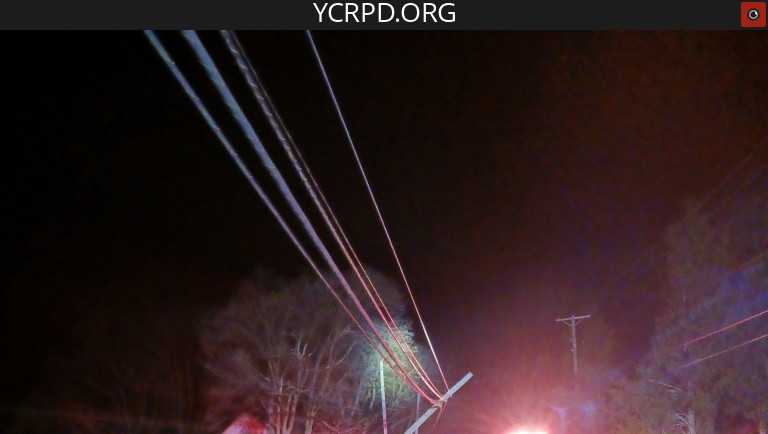 Downed utility pole shuts down York County road