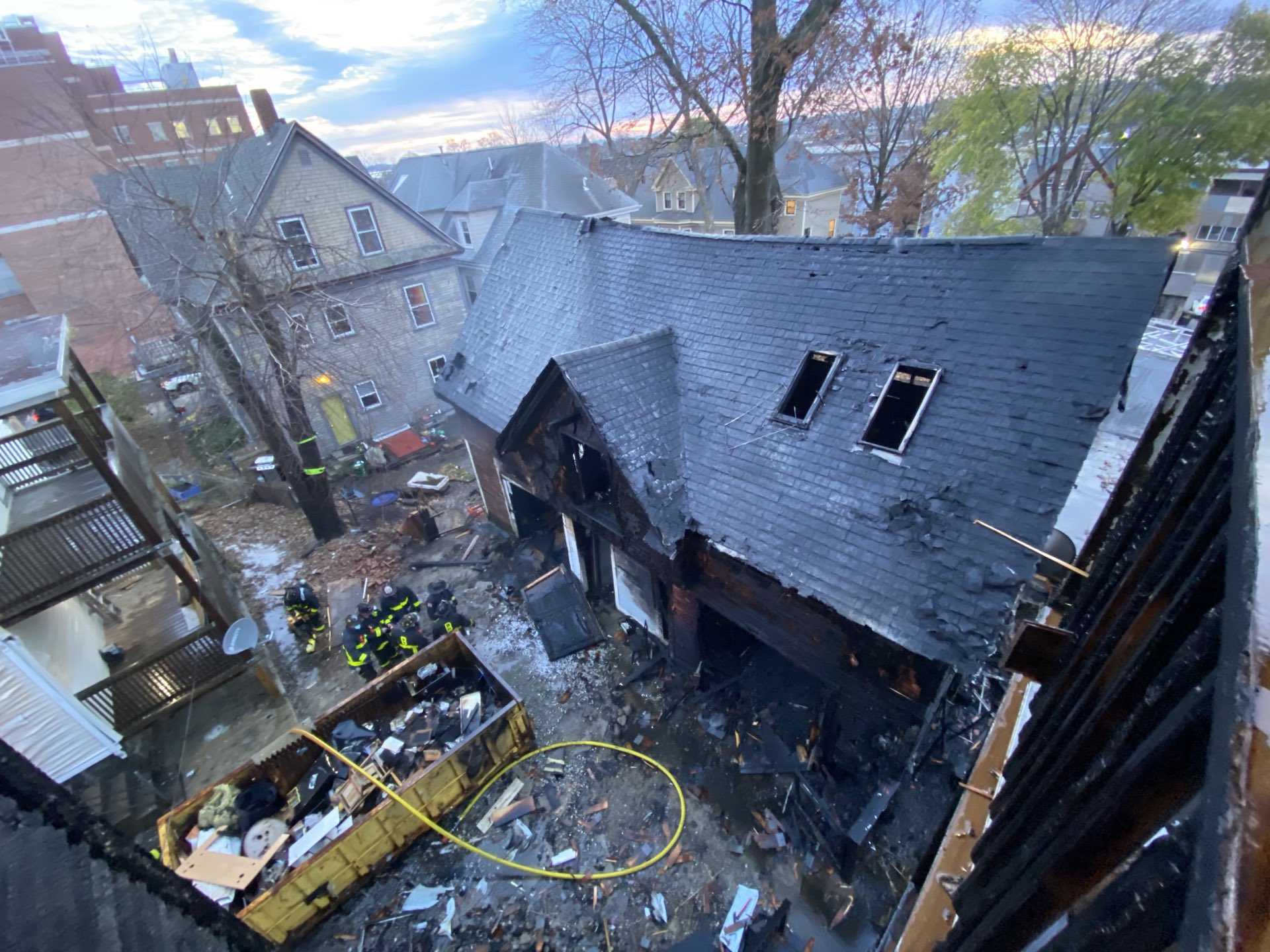 Raging Fire Spreads To Nearby Homes In Dorchester